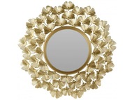 Zlaté dekoračné zrkadlo, O 55 cm, v kovovom ráme
