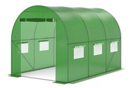 Tunel foliowy 6 m² 300 x 200 cm zielony ogrodowy szklarnia namiot