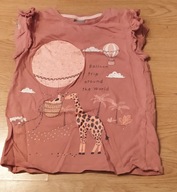 Różowa bluzeczka balony żyrafa Little kids r. 128