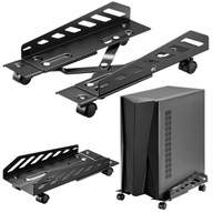 BABAKOCSI ÁLLVÁNY SZÁMÍTÓGÉP PC HOLDER ÁLLVÁNY KEREKEKKEL AZ ÍRÓASZTAL ALÁ ÁLLÍTHATÓ