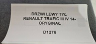 tür hinten links seite Renault Trafic III (X82)
