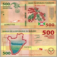 Burundi 500 Frank 2018 P-50 UNC