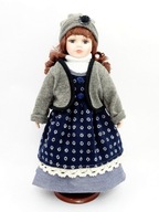 PORCELÁN BABA ELEGÁNS RUHÁBAN, ÚJ, 40CM