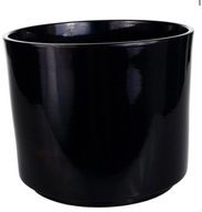 Doniczka czarna ceramiczna osłonka duża 32 cm
