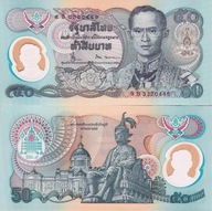 Tajlandia 1996 50 baht Pick 99 UNC Polymer Okolicz