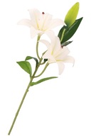 Kwiat sztuczny LILIA gałązka 65 cm jak żywy biały