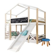 Detská posteľ Domček na strome so šmýkačkou a rebríkom 90 x 200 cm*2