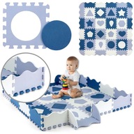 Vzdelávacia penová podložka skladacia veľká puzzle Jolly 4x4 Blue Milly Mally