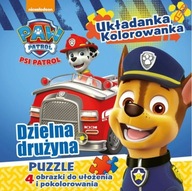 Psi Patrol. Dzielna drużyna. Układanka kolorowanka puzzle 4 układanki