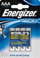 4x Litiová batéria Energizer AAA R3 Lithium tenké tyčinky