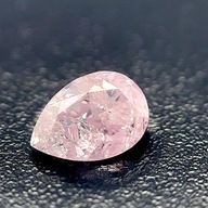 OD RĘKI! Naturalny Diament 0.20ct Różowy Łezka I2 Certyfikat ALGT