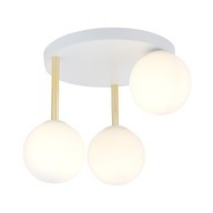 Lampa sufitowa DOLCE GOLD WHITE KLOSZ KULKA 3