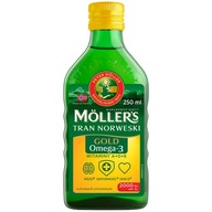 Suplement diety Moller's Gold Tran Norweski cytrynowy 250 mlb