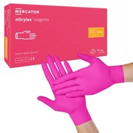 Nitrilové rukavice bez púdru Nitrilex Magenta 100 ks ružové