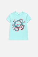 T-shirt Dla Dziewczynki 134 Miętowy Koszulka Dziewczęca Coccodrillo WC4