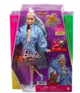 Barbie Extra Lalka Niebieski komplet/Blond włosy + piesek na bieżni HHN08