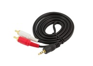 Kabel audio adapter wtyk miniJack 3,5mm 2x wtyk RCA (Cinch) 1,5 metrowy