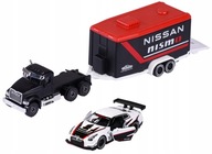 MAJORETTE Autko samochodzik zestaw Mack Granite + Nissan GT-R Nismo GT3