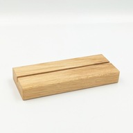 Drewniana podstawka plexi A5 4mm dąb 15x6x2 cm