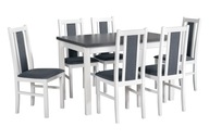 Zestaw stół AL-2 + 6 krzeseł B-14 kuchnia salon WZORNIK drewno LAMINAT