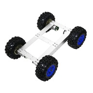 c/ Pásový robot platforma z hliníkovej zliatiny so 4 modrými kolesami DC 12V