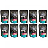Rafi Sterilised Karma mokra dla kotów z tuńczykiem Zgrzewka 10 x 100g