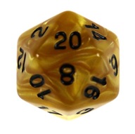 Kocka K20 Zlatá perla 20-stenová kosť RPG d20 MtG