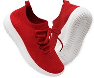 Športové sieťované topánky ľahké červené adidas priedušné zasúvacie 35