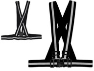 СВІТЛОВІДБИВАЮЧИЙ РЕМІНЬ БЕЗПЕКИ ДЛЯ МОТОЦИКЛА РЕГУЛЬОВАНИЙ ЧОРНИЙ