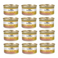 GOURMET GOLD - łosoś i kurczak w sosie 12x85g