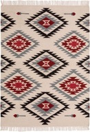 Dywan Beżowy 70x140cm wzór boho kilim bawełniany