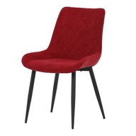 Jedálenská stolička, červená látka, čierna podnož DCL-218 RED2