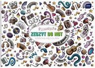 ZESZYT DO NUT Interdruk - B5-16 -SZEROKA pięciolinia- BIAŁE tło INSTRUMENTY