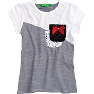 Elegancka bluzka, t-shirt dla dziewczynki, r. 122