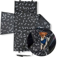 KUTYA ÜLÉSHUZAT KISÁLLAT AUTÓS VÉDŐSZŐNYEG FEKETE