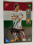 Karta panini autograf Węgry Adam Nagy Euro 2020