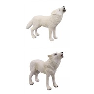2x simulácia figúrky vlka figúrka modelu