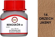 JASNY ORZECH 14 FARBA RENOSKÓR 30 ml WILBRA LAKIER DO BUTÓW ze SKÓRY G10-01