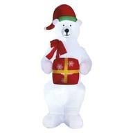 EMOS LED ľadový medveď s vianočným darčekom, nafukovací, 240 cm, vonkajší aj vnútra