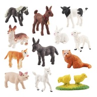 12 ks Zvieracie hračky ozdoby hračky malé deti sochy plastové mode