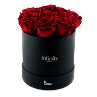 Flower Box červené prírodné večné ruže voňajú