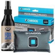 Cardos pohlcovač vlhkosti + K2 FOX proti zahmlievaniu skiel, kvapalina proti roseniu