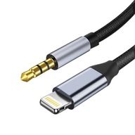 KABEL PRZEWÓD ADAPTER PRZEJŚCIÓWKA AUDIO LIGHTNING do MINI-JACK 3,5MM 100CM