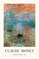 Plakat 90x60 Claude Monet mgła wschód słońca łódka sztuka BOHO 30 WZORÓW