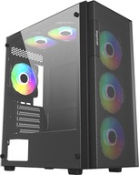 OBUDOWA USB 3.0 FULL MESH SZKŁO PIWNICA GAMING + 1 wentylator RGB