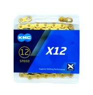 Łańcuch rowerowy KMC X12 12 rzędowy 126 ogniw Ti-N GOLD ZŁOTY BOX + SPINKA