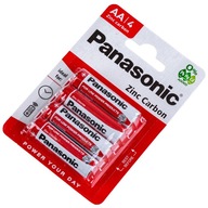 BATERIA BATERIE PANASONIC RED ZINC R6 AA 4 sztuki