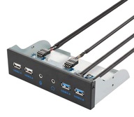 Hub 5.25 palcový Predný panel USB 3.0 / 2.0 Audio