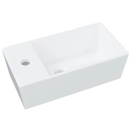 Umywalka, biała, 48x25x15 cm, ceramiczna