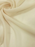Materiał szyfon gładki tkanina dekoracyjna jasny beż